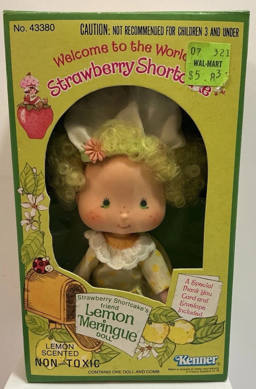 VINTAGE 1980 KENNER STRAWBERRY SHORTCAKE LEMON MERINGUE DOLL IN ORIGINAL BOX NOS VINTAGE 1980 KENNER STRAWBERRY SHORTCAKE LEMON MERINGUE DOLL IN ORIGINAL BOX NOS