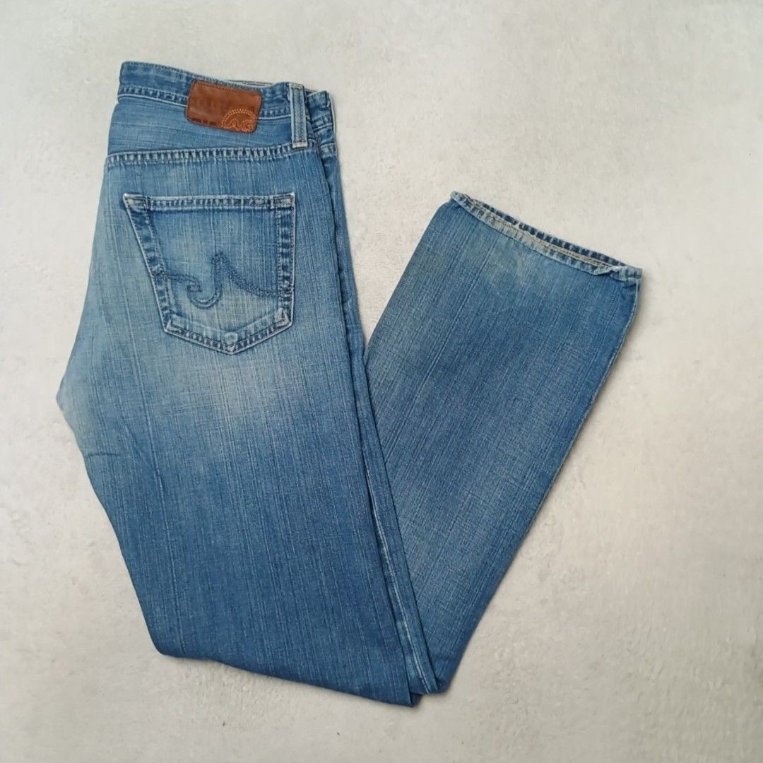 AG Adriano Goldschmied Jeans Mens 32x32 Blue The Protege Straight Distressed USA