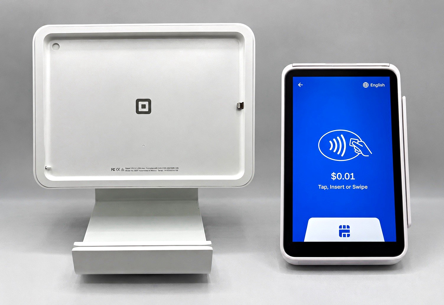 Square POS Credit Card Terminal + Square Stand with Display for iPad, Wired Square POS Credit Card Terminal + Square Stand with Display for iPad, Wired