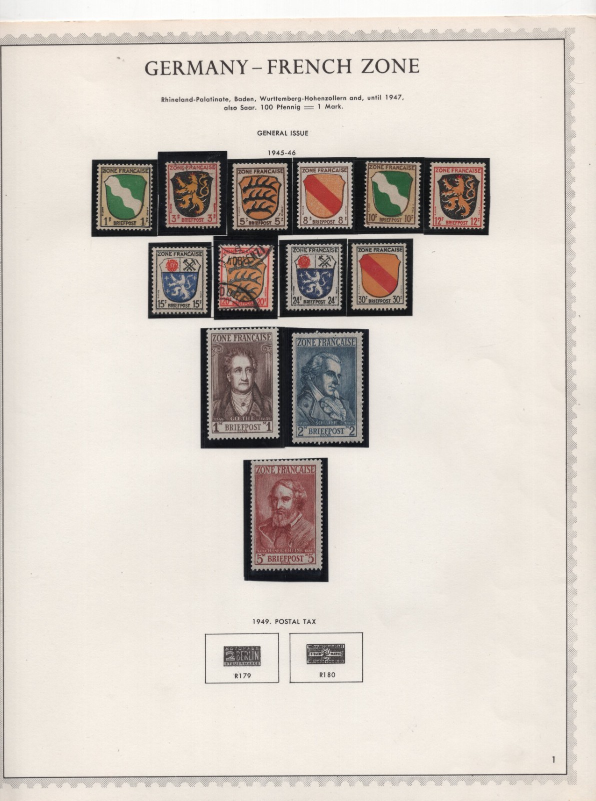 Germany France Occupation 1945-1949 Collection Of 175 Stamps Mint & Used