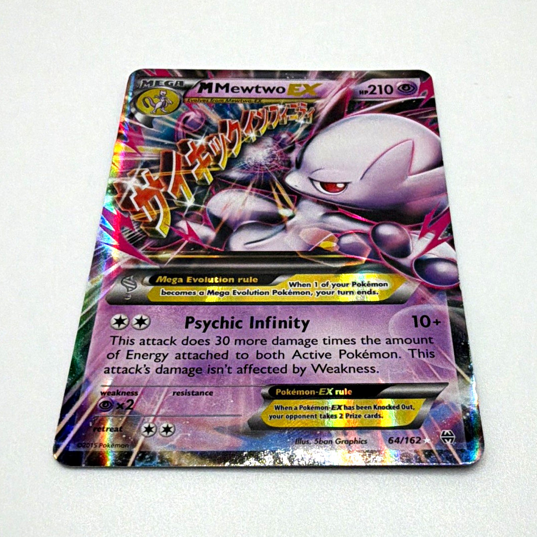 Pokemon TCG M Mewtwo EX 64/162 Breakthrough Mega EX Holo English 2015 210 HP Pokemon TCG M Mewtwo EX 64/162 Breakthrough Mega EX Holo English 2015 210 HP