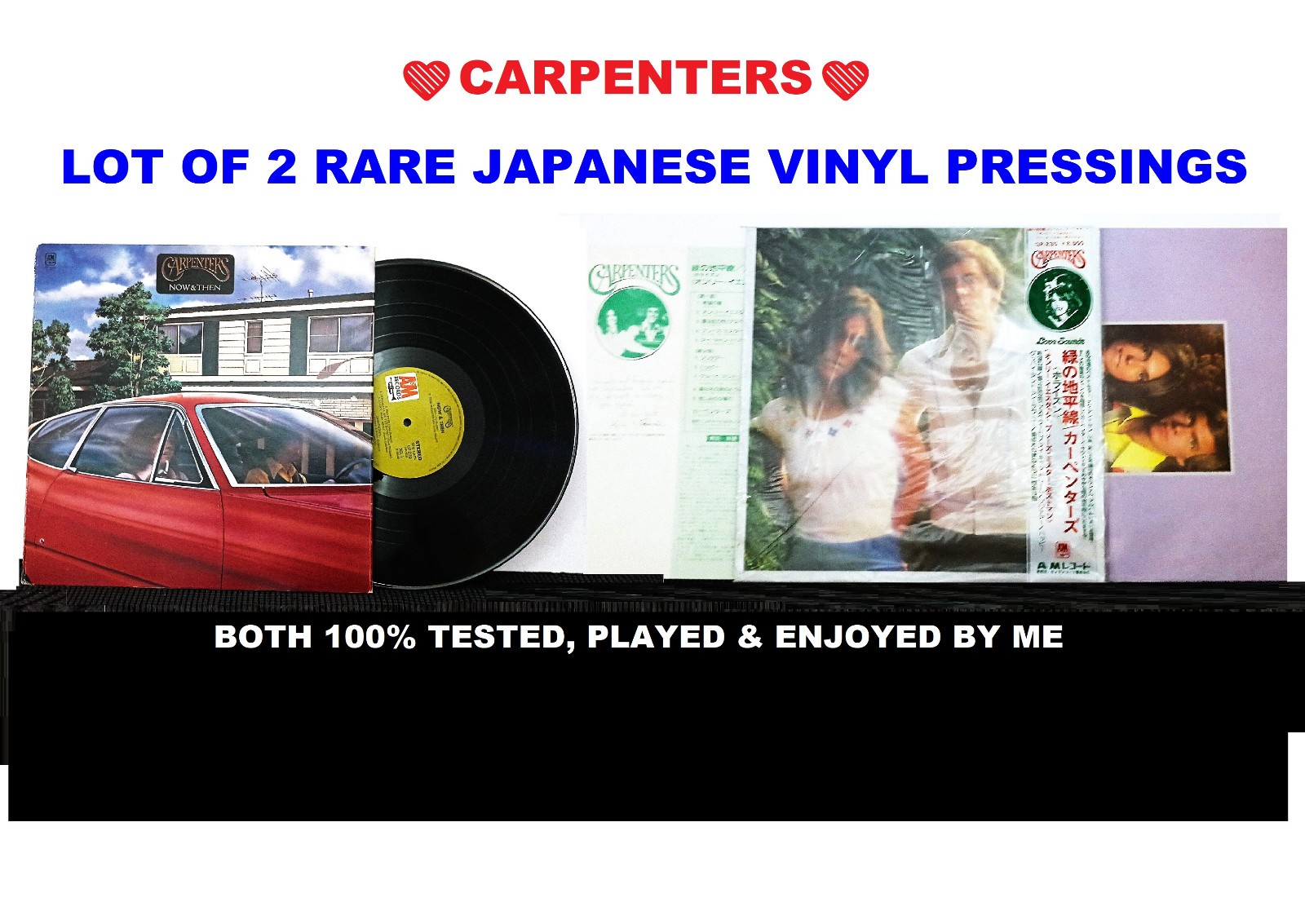 CARPENTERS: Now & Then + Horizon (Richard & Karen Carpenter) 2 Japanese Imports