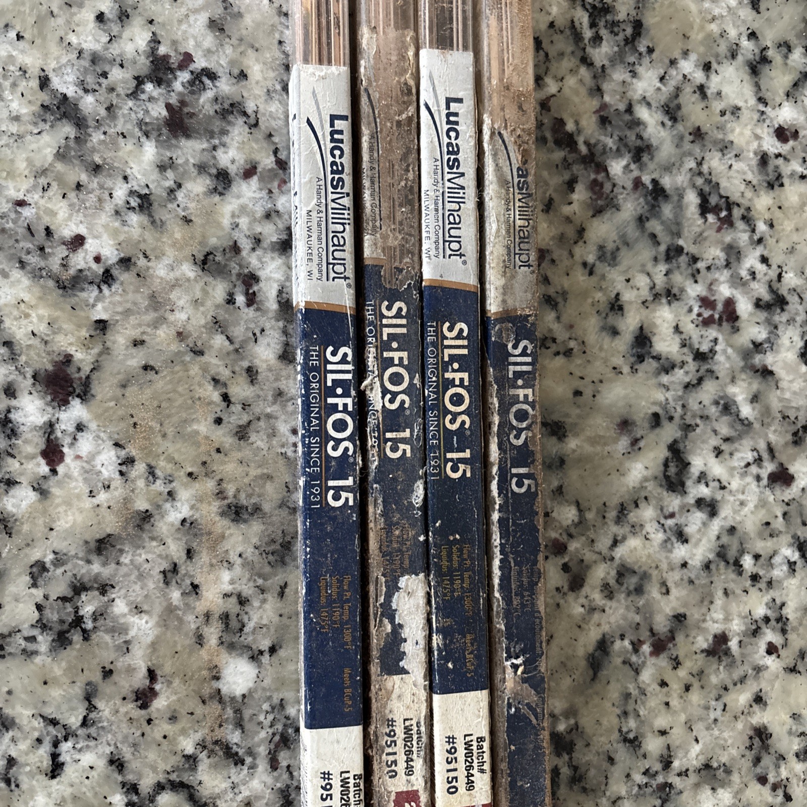 Lucas-Milhaupt 95150 SIL-FOS 15 Brazing Alloy 15% Silver 28 Rods Brazing Tube Lucas-Milhaupt 95150 SIL-FOS 15 Brazing Alloy 15% Silver 28 Rods Brazing Tube