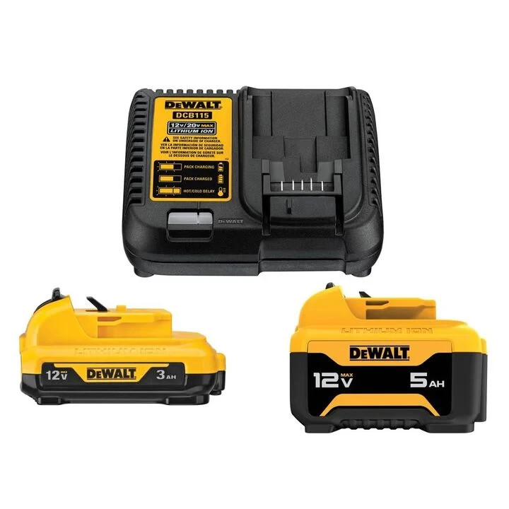 DEWALT 12V STARTER KIT 3 Ah and 5 Ah BATTERY with CHARGER DCB135C Brand New