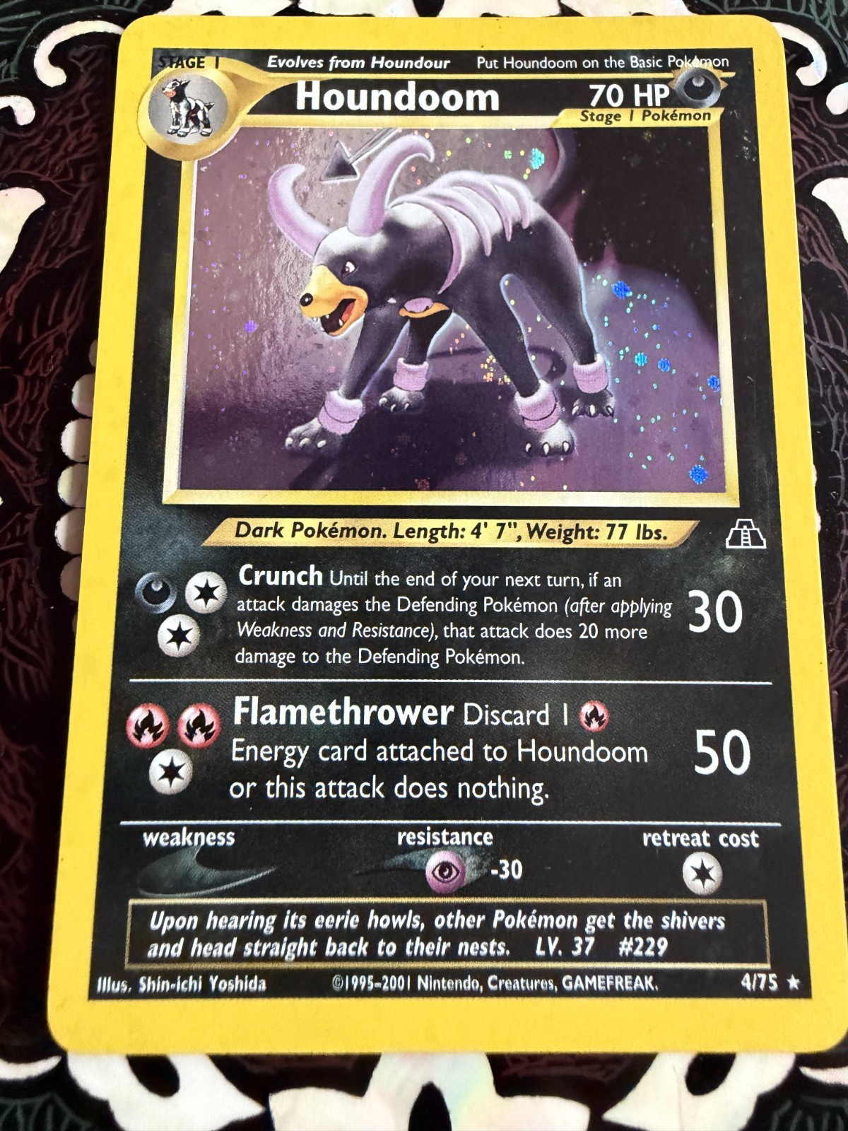 Houndoom 4/75 Pokemon Neo Discovery Holo Rare - Great condition