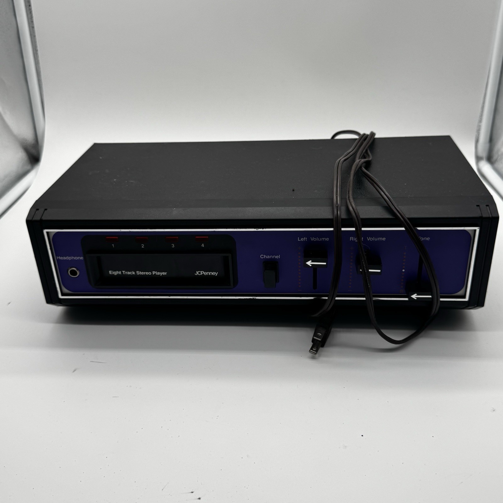 Vintage JCPenney Model 1201 Eight Track Stereo Player Deck Blue Face VTG 1970s Vintage JCPenney Model 1201 Eight Track Stereo Player Deck Blue Face VTG 1970s