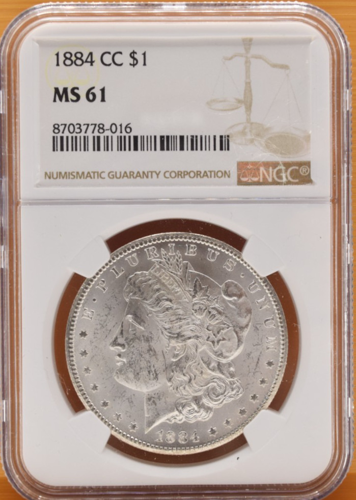 1884 CC Morgan Silver Dollar NGC MS61 $1 Coin Carson City UNC Blast White 1884 CC Morgan Silver Dollar NGC MS61 $1 Coin Carson City UNC Blast White