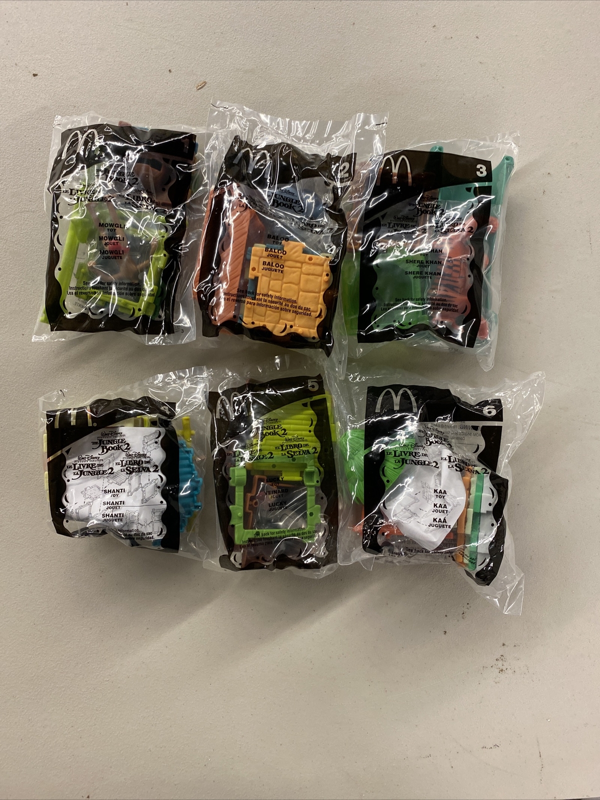 Jungle Book 2 2002 Happy Meal Toys Full Set of 6 Jungle Book 2 2002 Happy Meal Toys Full Set of 6