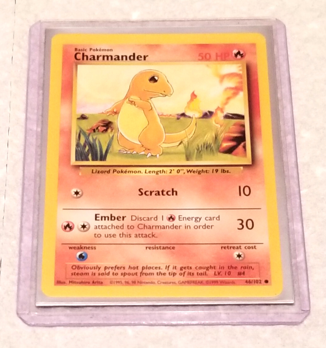Charmander - Base Set - 46/102 - Unlimited - Pokemon Card - Near Mint Charmander - Base Set - 46/102 - Unlimited - Pokemon Card - Near Mint