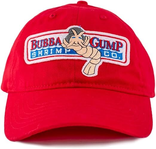 Bubba Gump Shrimp Red Hat Cap - Official Forrest Gump Merchandise & Cosplay Bubba Gump Shrimp Red Hat Cap - Official Forrest Gump Merchandise & Cosplay