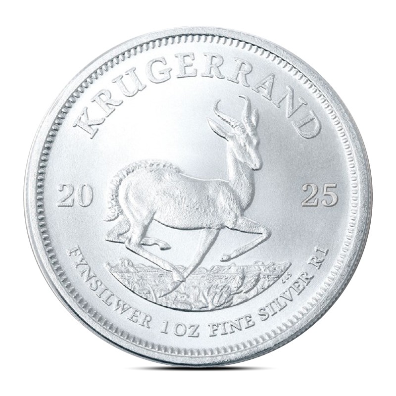 2025 South African Silver Krugerrand 1 oz .999 Fine Silver Coin BU