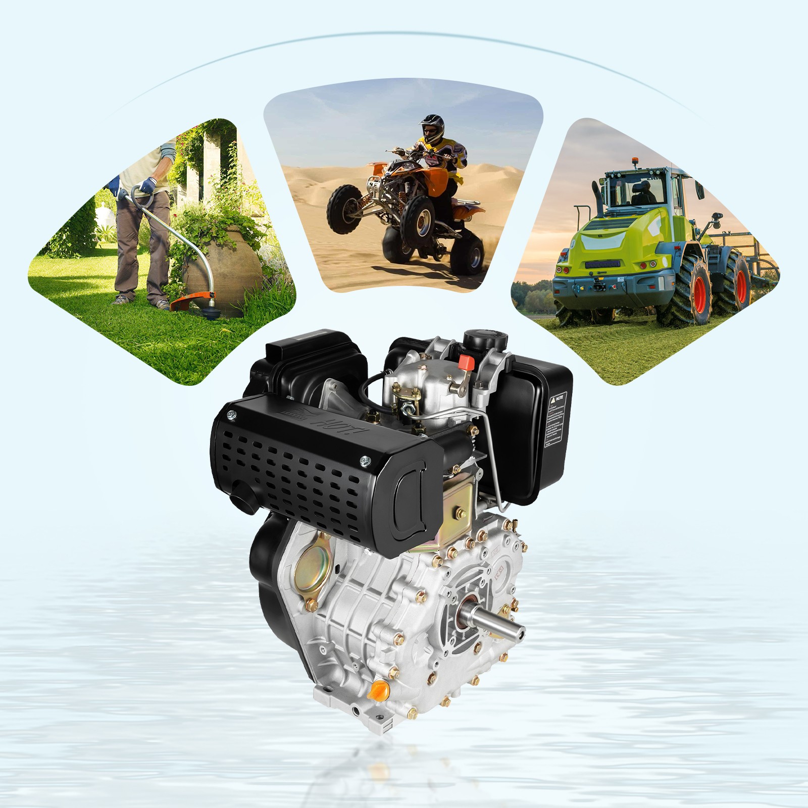 10HP Single‑Cylinder 4‑Stroke Air‑Cooled Diesel Engine for Machinery Generator