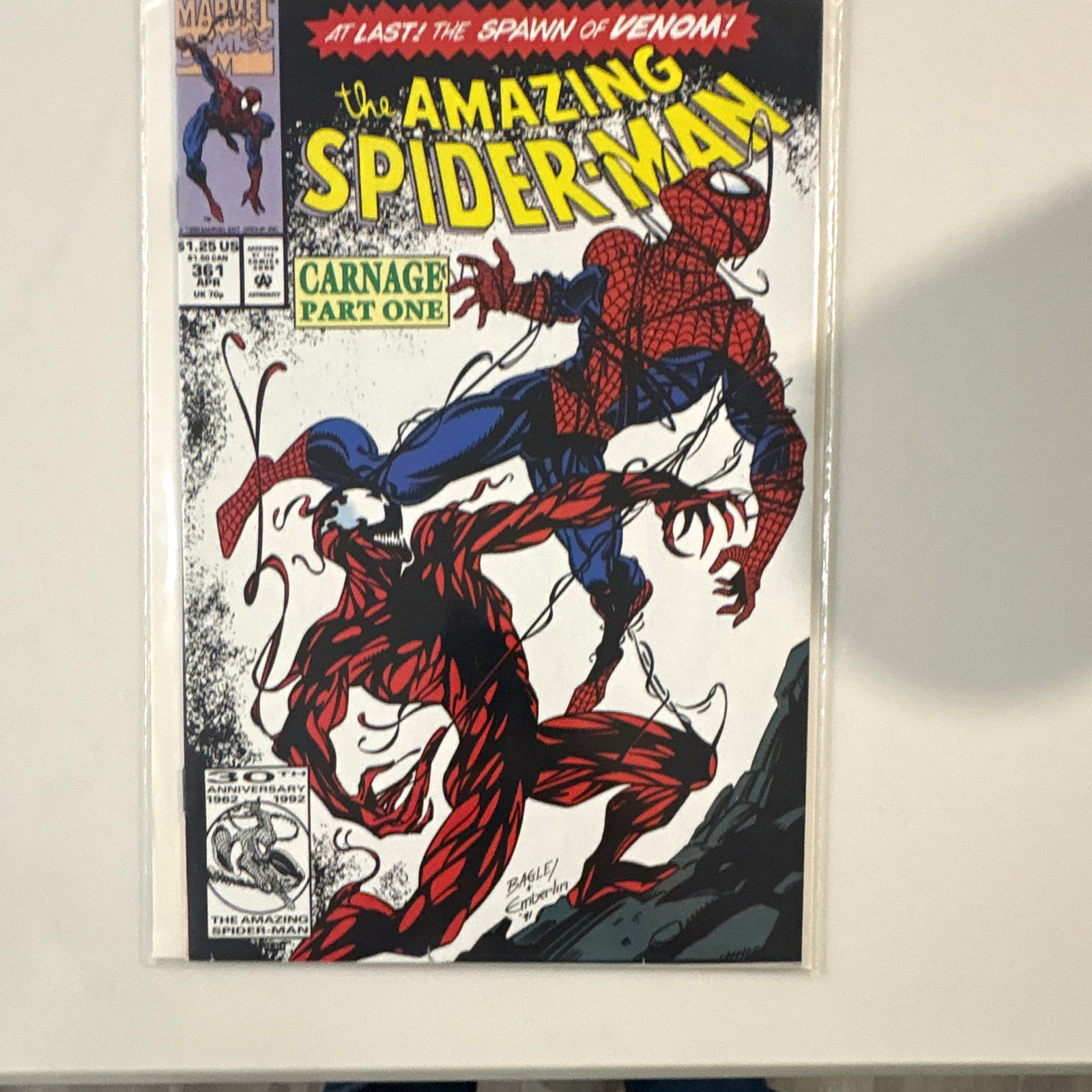 Marvel Comics The Amazing Spider-Man #361 (1992) Carnage Part One 30th Anniv Marvel Comics The Amazing Spider-Man #361 (1992) Carnage Part One 30th Anniv