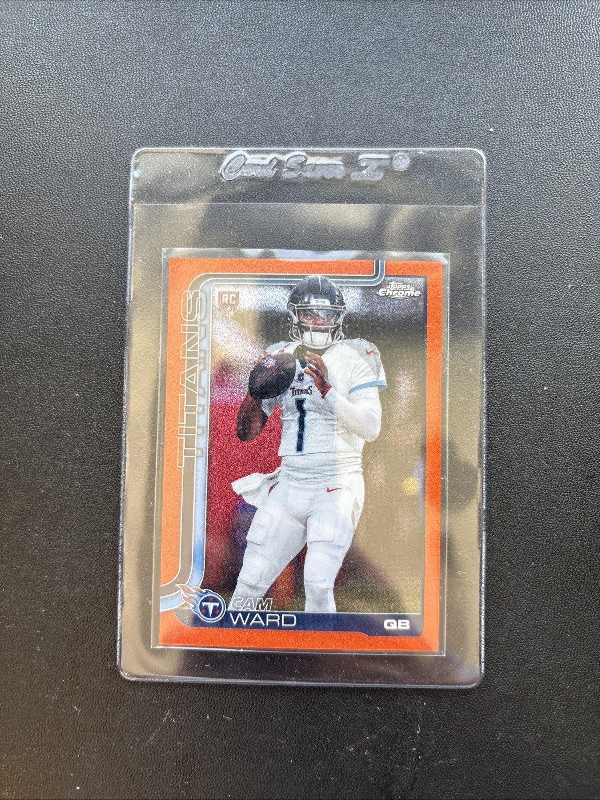 Topps 2025 Chrome Cam Ward Rookie Orange Sparkle Glitter Touchdown Refractor /6 Topps 2025 Chrome Cam Ward Rookie Orange Sparkle Glitter Touchdown Refractor /6