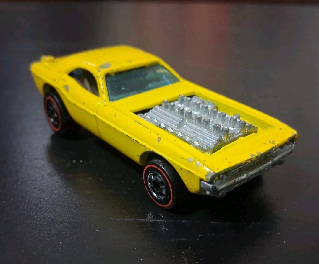 Vintage 1973 Hot Wheels Redline Show Off Lemon Yellow Enamel Hong Kong Vintage 1973 Hot Wheels Redline Show Off Lemon Yellow Enamel Hong Kong