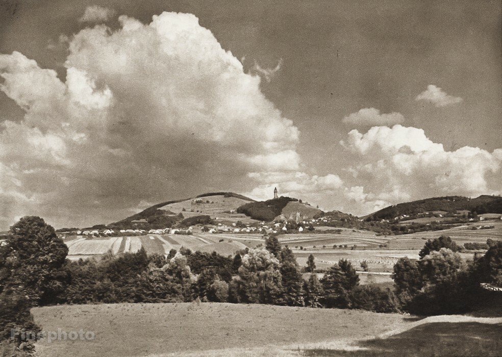 1946/56 Josef Sudek Village Mountains Landscape Original Vintage Photo Gravure