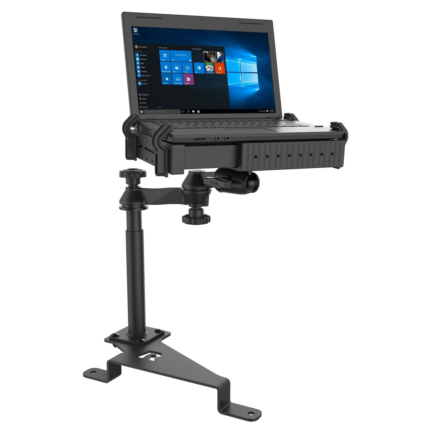RAM-VB-195-SW1  RAM No-Drill Laptop Mount for '15-23 Ford F-1...