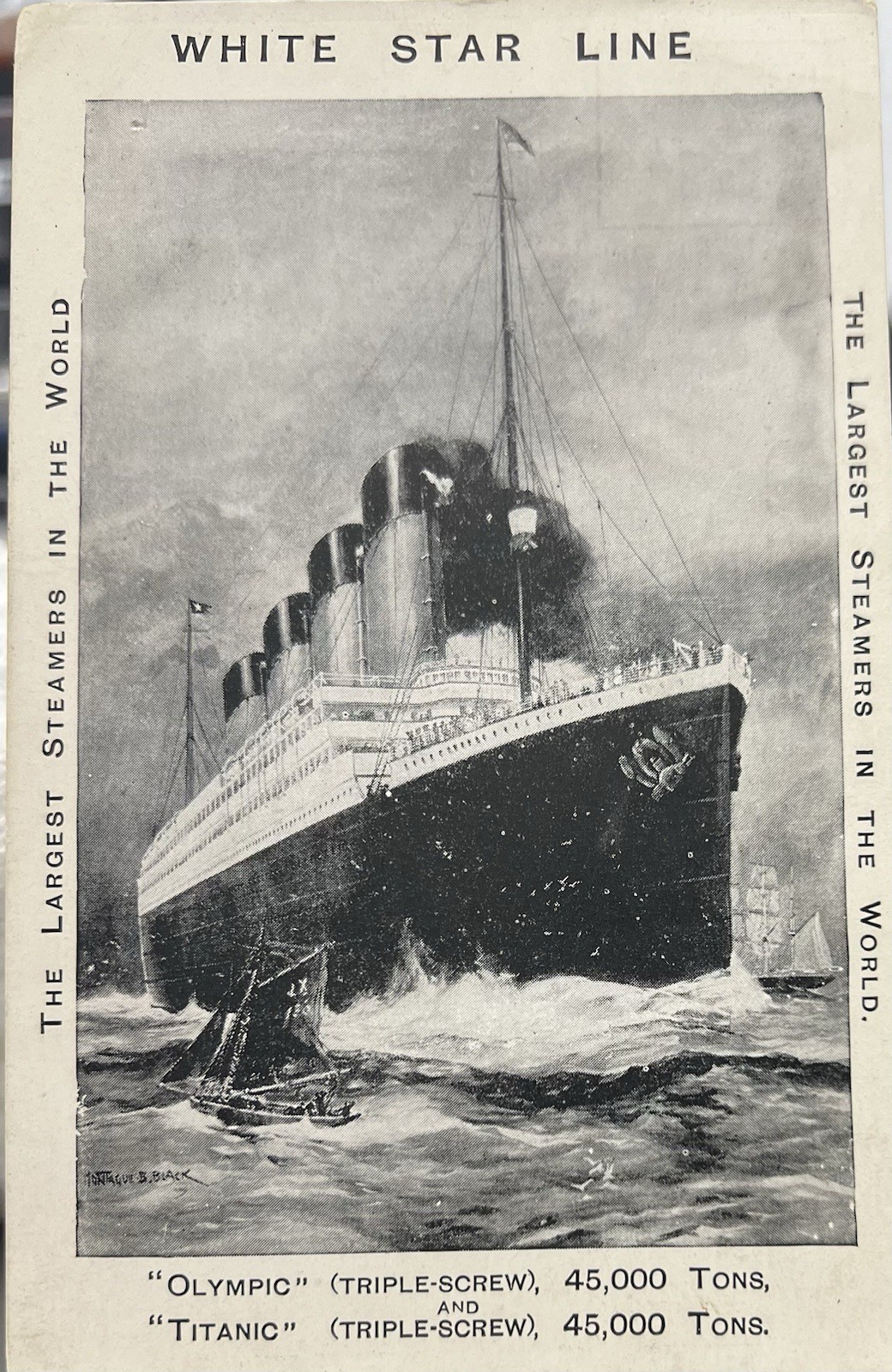 Titanic Postcard Featuring How Much How Much The Tonnage of The Titanic Vintage Titanic Postcard Featuring How Much How Much The Tonnage of The Titanic Vintage