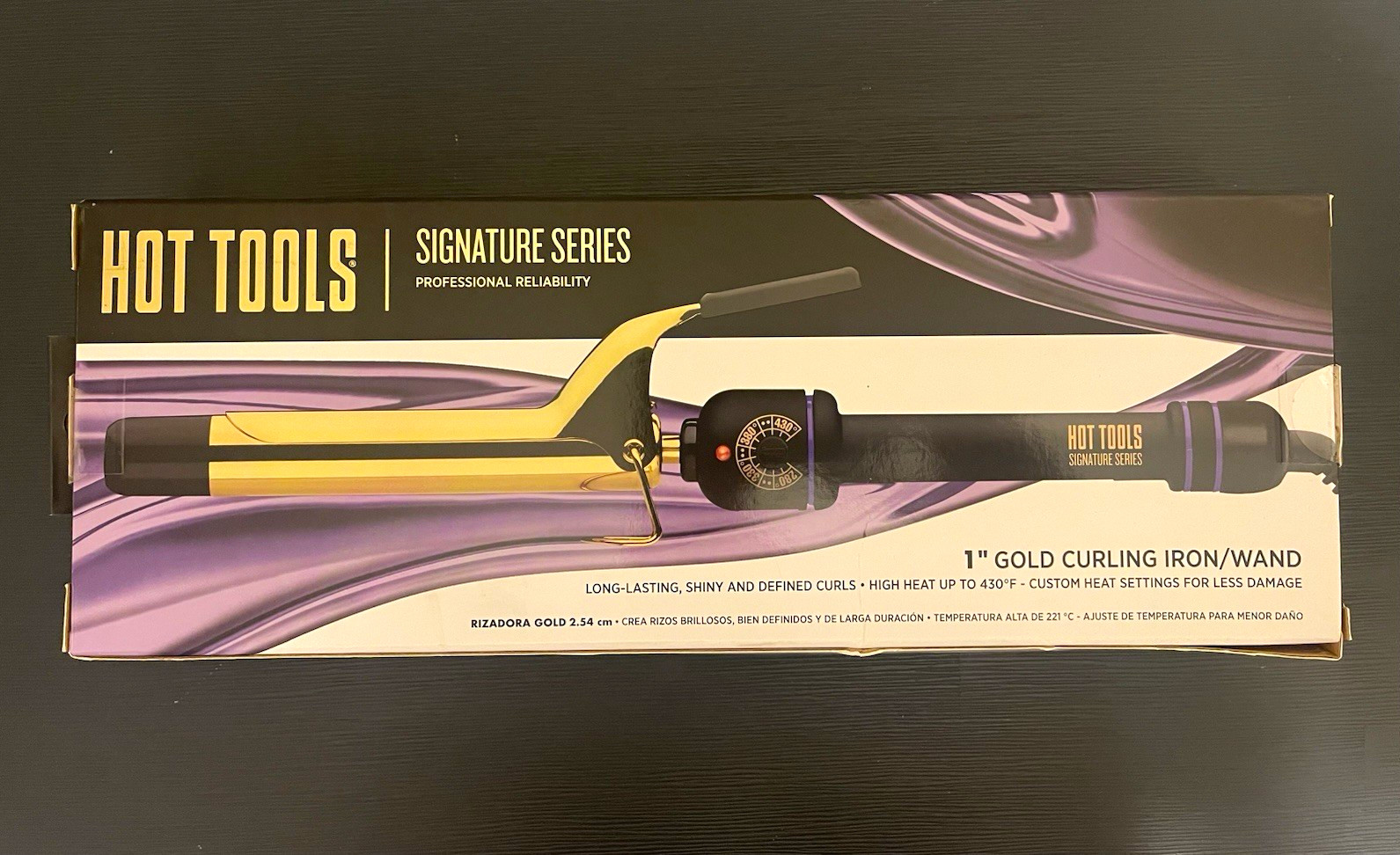 Hot Tools Signature Series 1in Gold Curling Iron/Wand 430°F Adj Heat HTIR1575 Hot Tools Signature Series 1in Gold Curling Iron/Wand 430°F Adj Heat HTIR1575