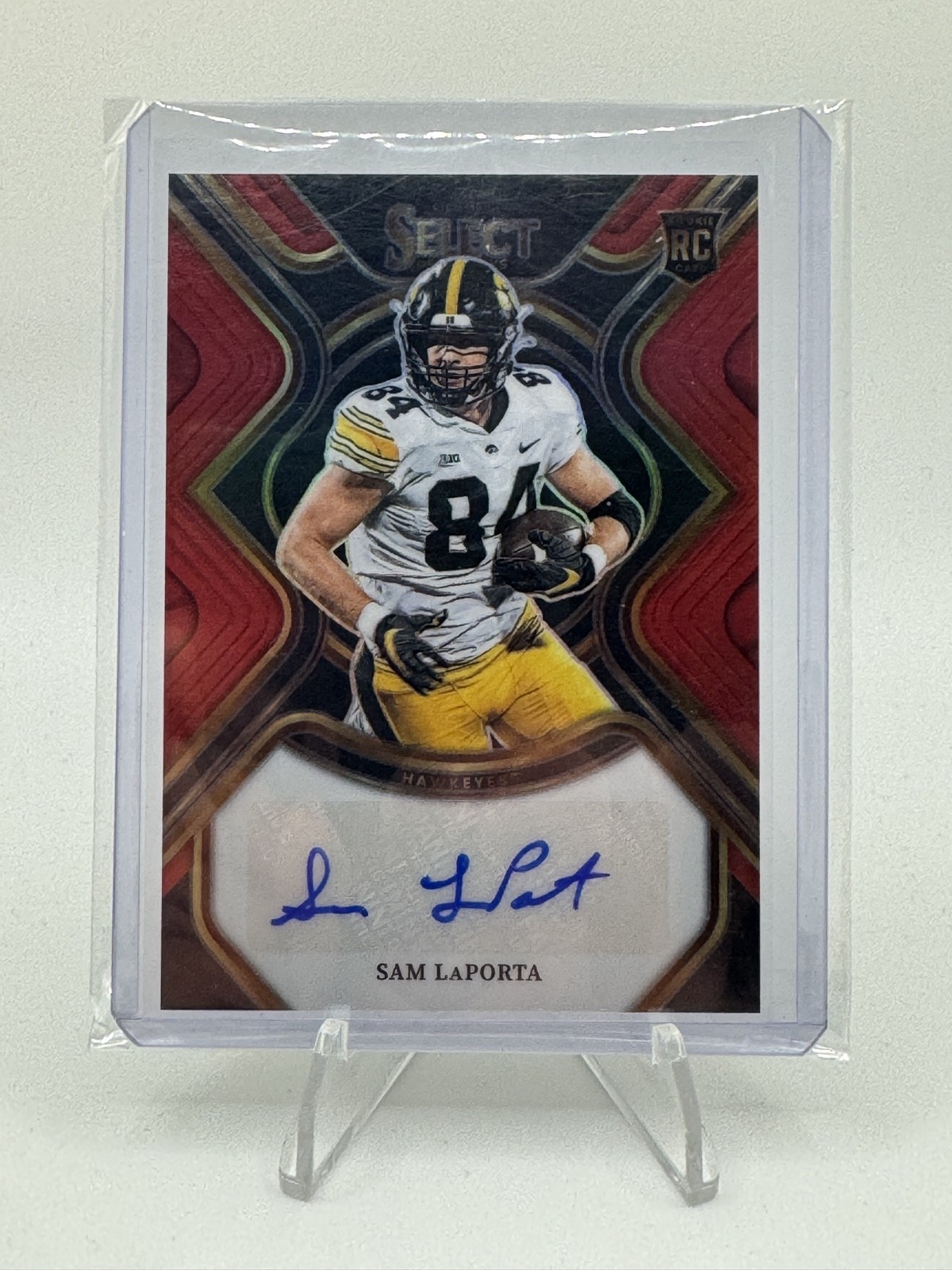 2023 Panini Select Draft Picks - Rookie Signatures Sam LaPorta #RS-SLA Red Prizm 2023 Panini Select Draft Picks - Rookie Signatures Sam LaPorta #RS-SLA Red Prizm