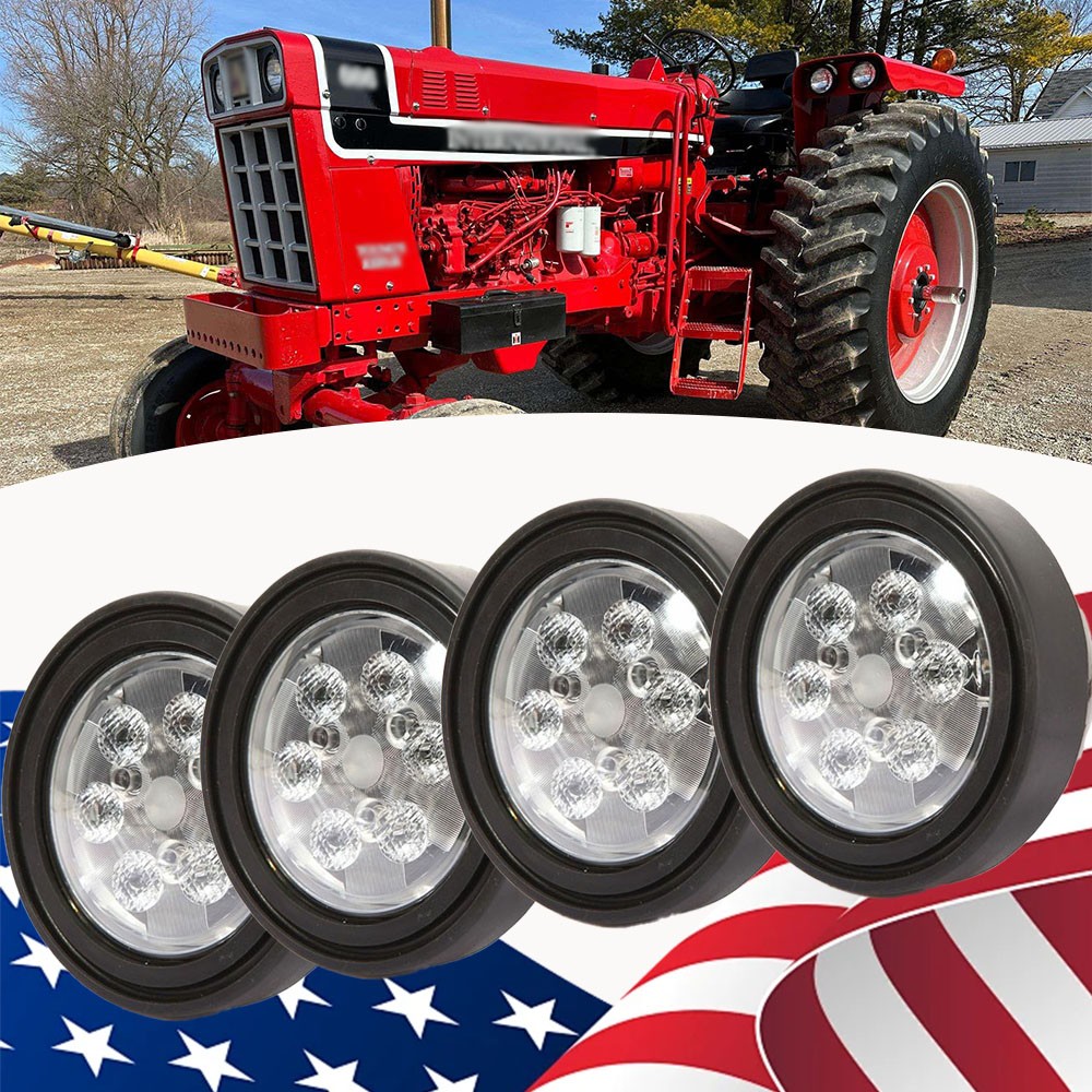 4PCS LED Fender Lights For International Tractor 966 1066 1466 1566 4366 666 886