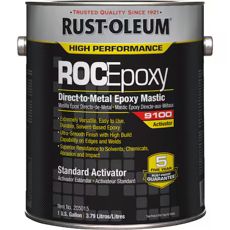Rust-Oleum 205015 Standard Epoxy Coating Activator, Clear, 1 Gal, 125 To 225 Rust-Oleum 205015 Standard Epoxy Coating Activator, Clear, 1 Gal, 125 To 225