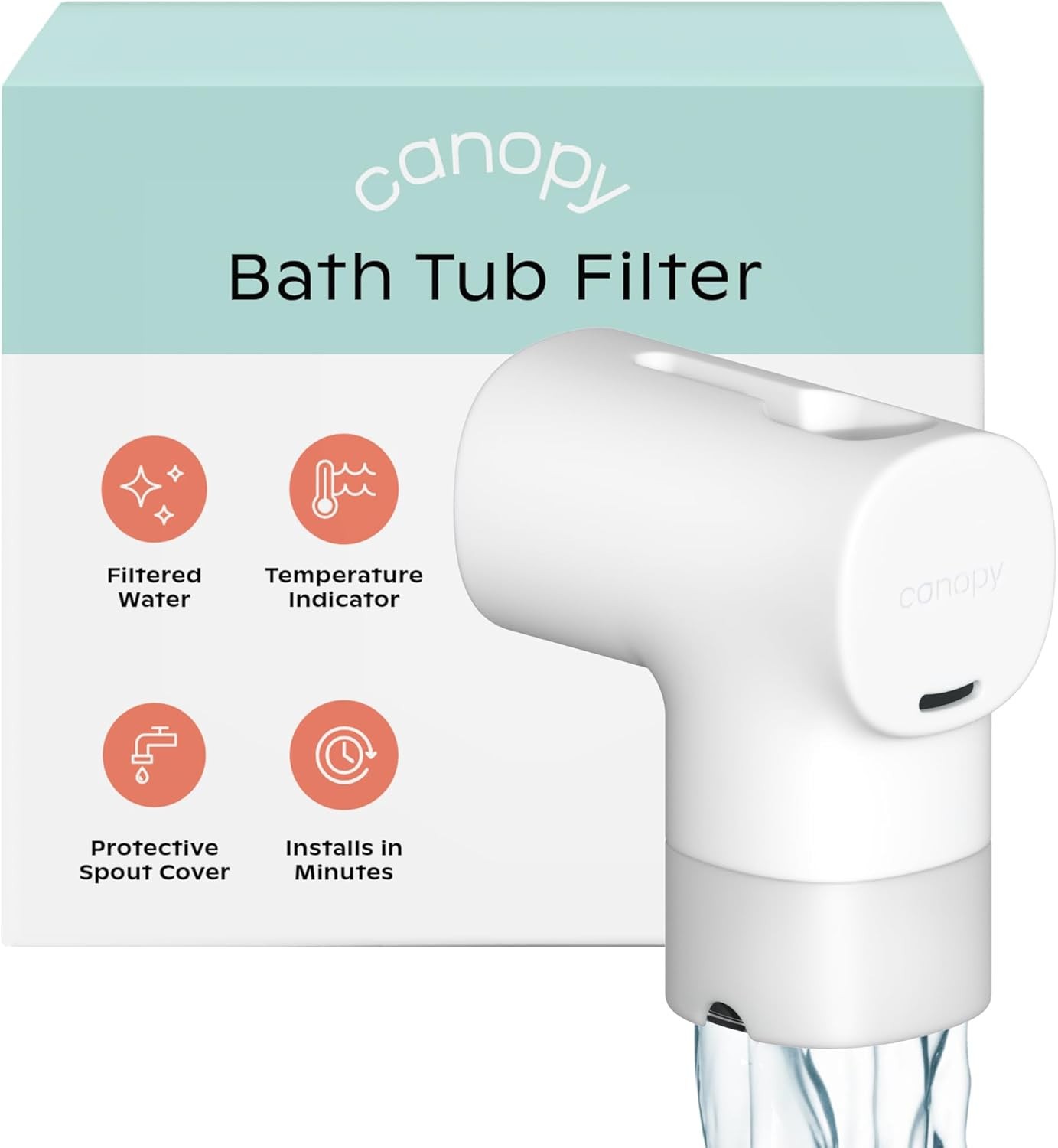 Canopy Baby Tub Filter 3-in-1 Reduces Chlorine Irritants +1YrWty