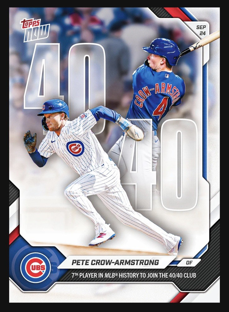 Pete Crow-Armstrong 40/40 MLB History Topps Now *Presale* LOWEST PRICE ON EBAY Pete Crow-Armstrong 40/40 MLB History Topps Now *Presale* LOWEST PRICE ON EBAY