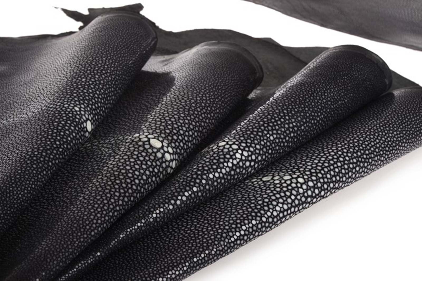 1Pcs Genuine Stingray Shagreen Real Skin Leather Soft Hide Pelt Black 7inch 1Pcs Genuine Stingray Shagreen Real Skin Leather Soft Hide Pelt Black 7inch