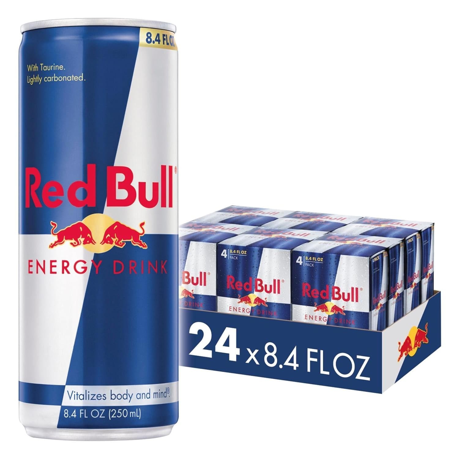 Red Bull Energy Drink with 80mg Caffeine plus Taurine, 8.4 Fl Oz (24 Pack) Cans Red Bull Energy Drink with 80mg Caffeine plus Taurine, 8.4 Fl Oz (24 Pack) Cans