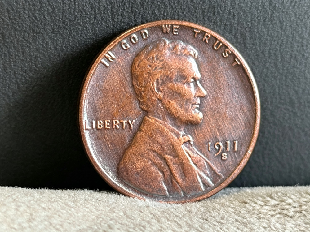 1911-S Lincoln Wheat Cent As shown in the figure 1911-S Lincoln Wheat Cent As shown in the figure