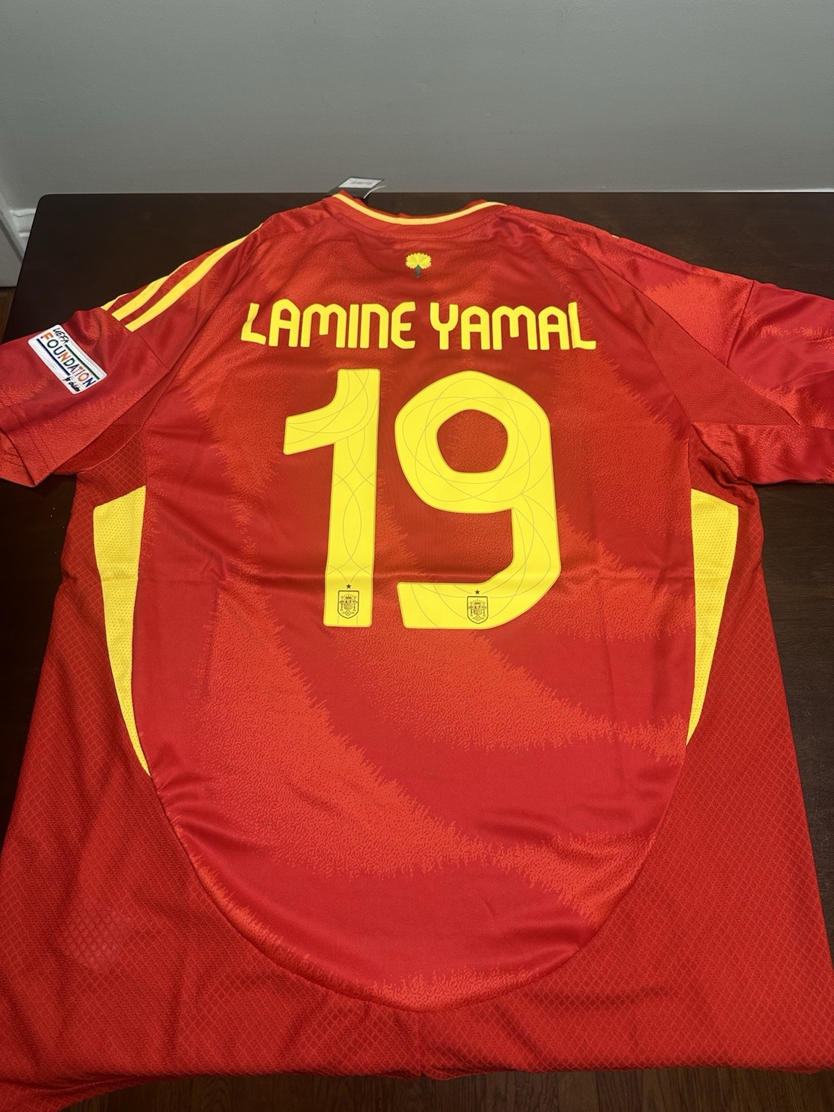 Lamime Yamal #19 Spain Euro 2024 Home Jersey Size XL Lamime Yamal #19 Spain Euro 2024 Home Jersey Size XL