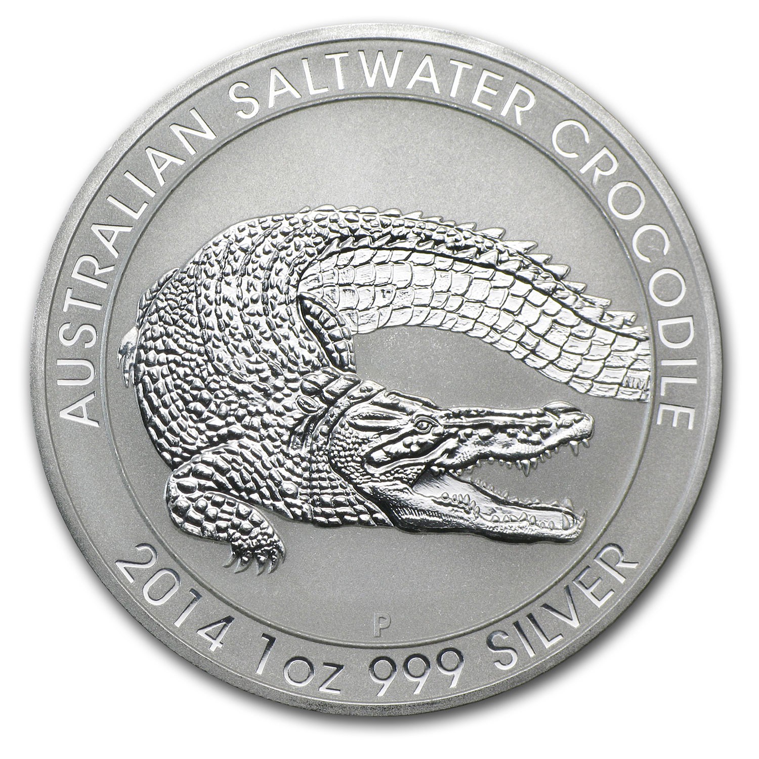 2014 Australia 1 oz Silver Saltwater Crocodile BU 2014 Australia 1 oz Silver Saltwater Crocodile BU