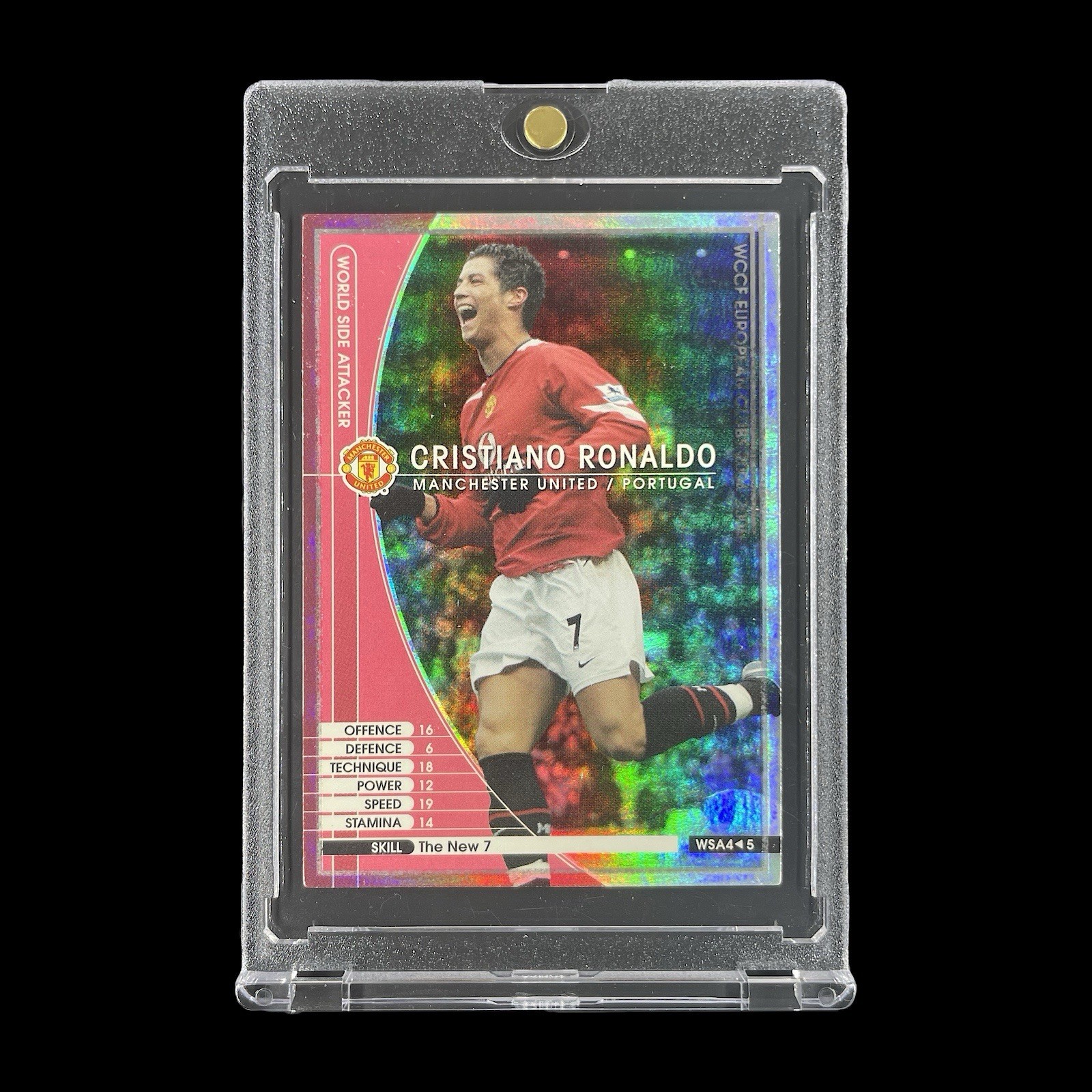 CRISTIANO RONALDO RARE RAINBOW FOIL ROOKIE CARD 2004-05 Panini European Clubs