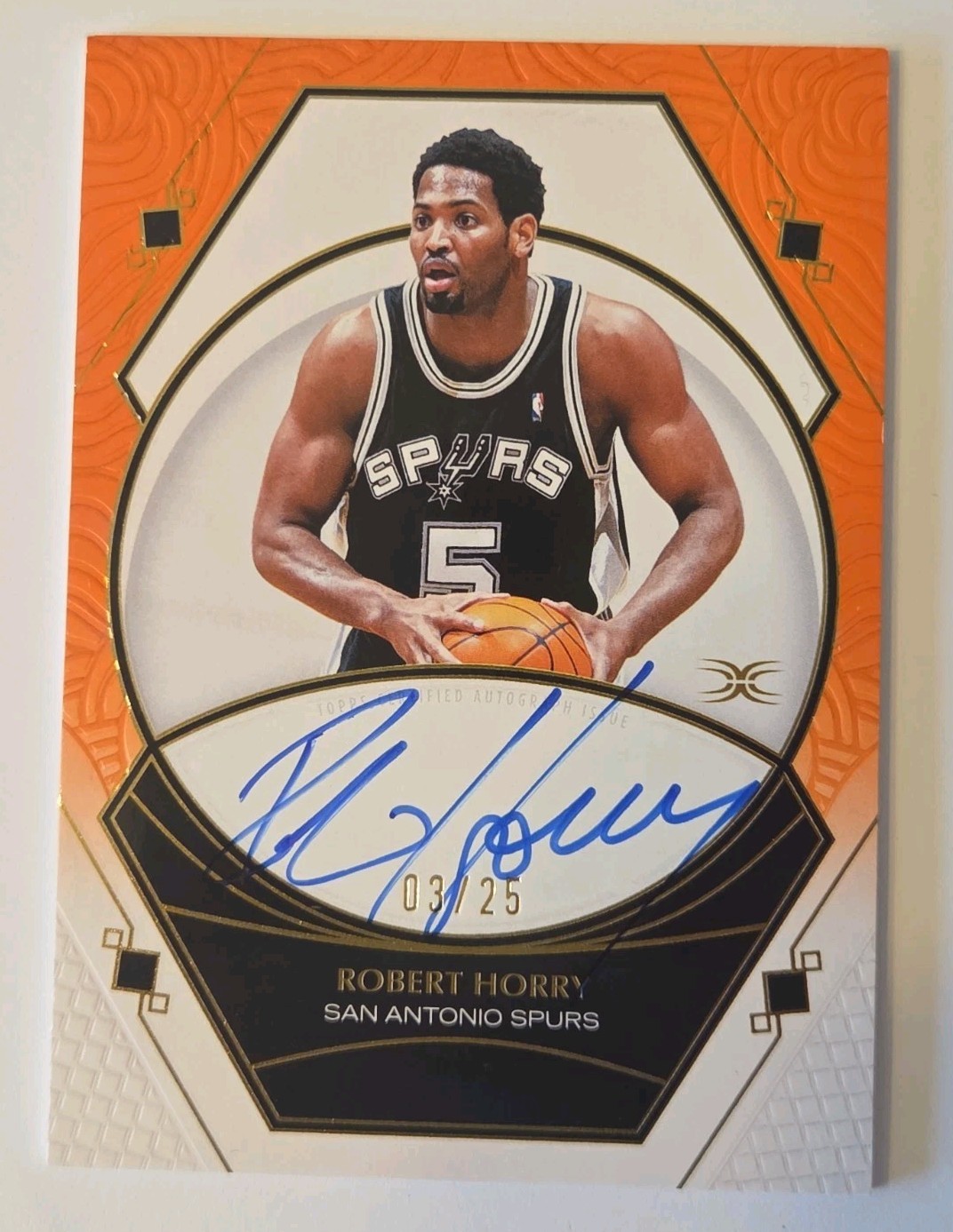 2025/2026 Topps Definitive Robert Horry Orange Auto #d 3/25 2025/2026 Topps Definitive Robert Horry Orange Auto #d 3/25