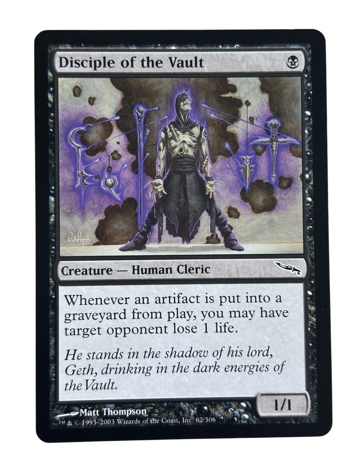 Disciple of the Vault 1x MtG Mirrodin MRD LP Light Play Magic The Gathering Disciple of the Vault 1x MtG Mirrodin MRD LP Light Play Magic The Gathering