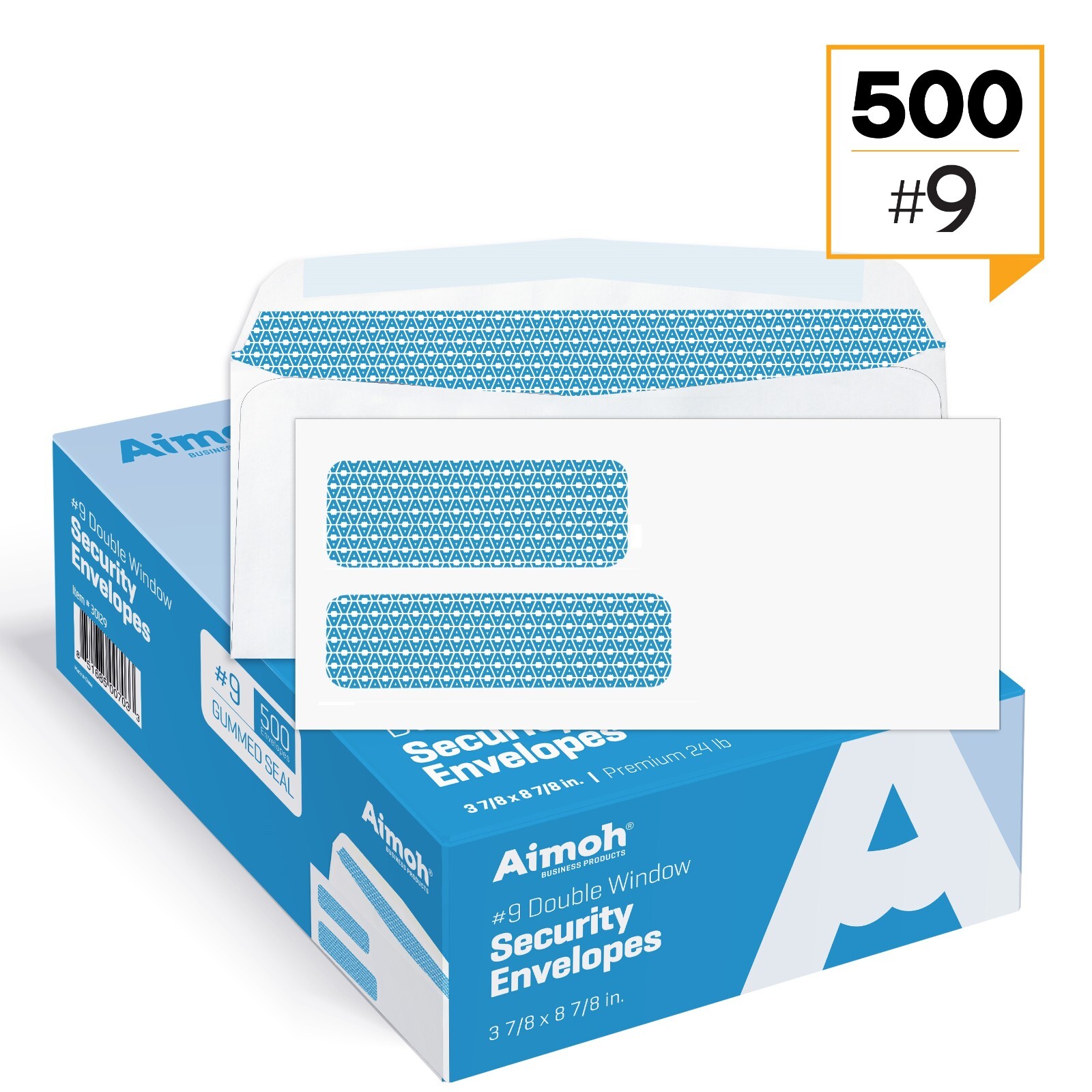 9 Double Window Security Business Mailing Envelopes For Invoices, 500 Count 9 Double Window Security Business Mailing Envelopes For Invoices, 500 Count
