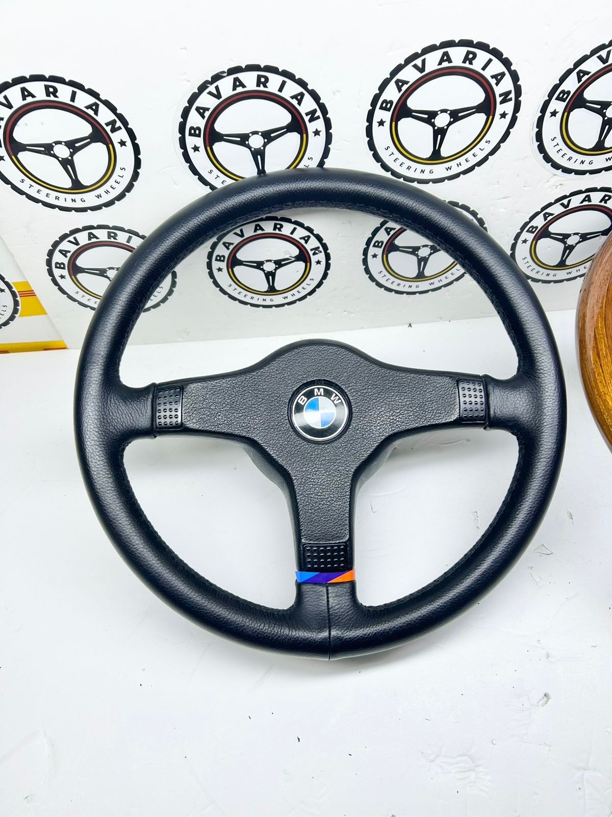 BMW M Tech 1 Steering Wheel 370mm E30 refinished real Italian leather 70076 RARE
