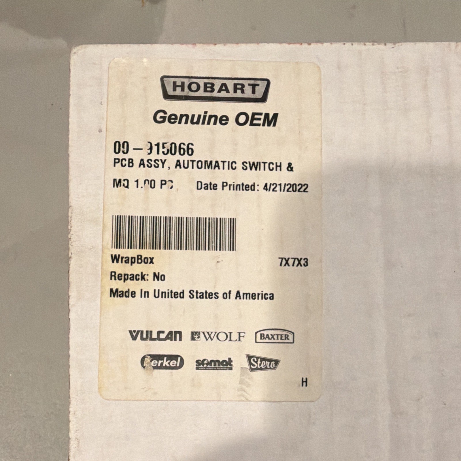 Hobart Genuine OEM PCB Assembly Automatic Switch 00-915066 Control Component Hobart Genuine OEM PCB Assembly Automatic Switch 00-915066 Control Component