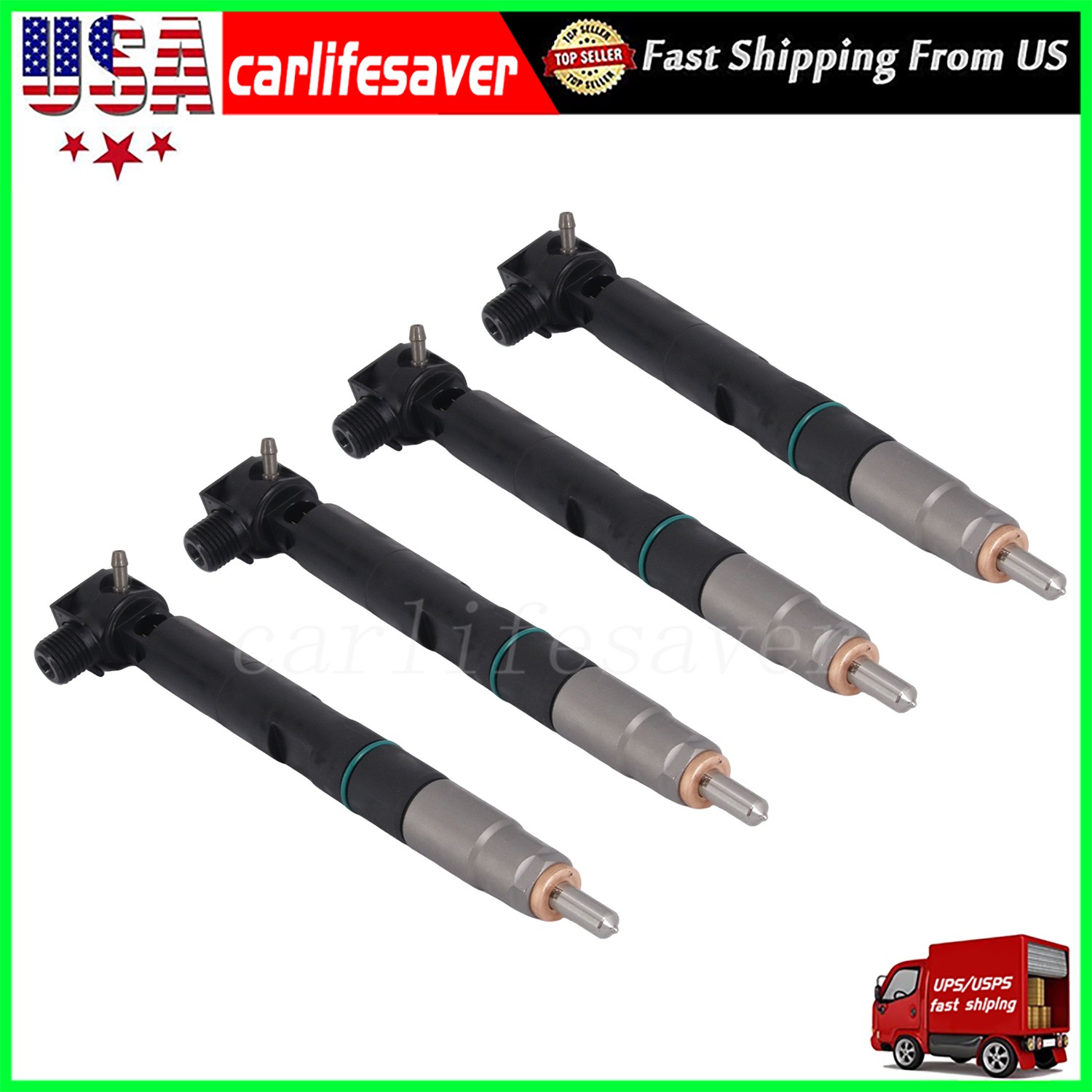 1 Set of 4 NEW 28347042 Fuel Injectors Fit For Doosan Bobcat D34 3.4L EG8157