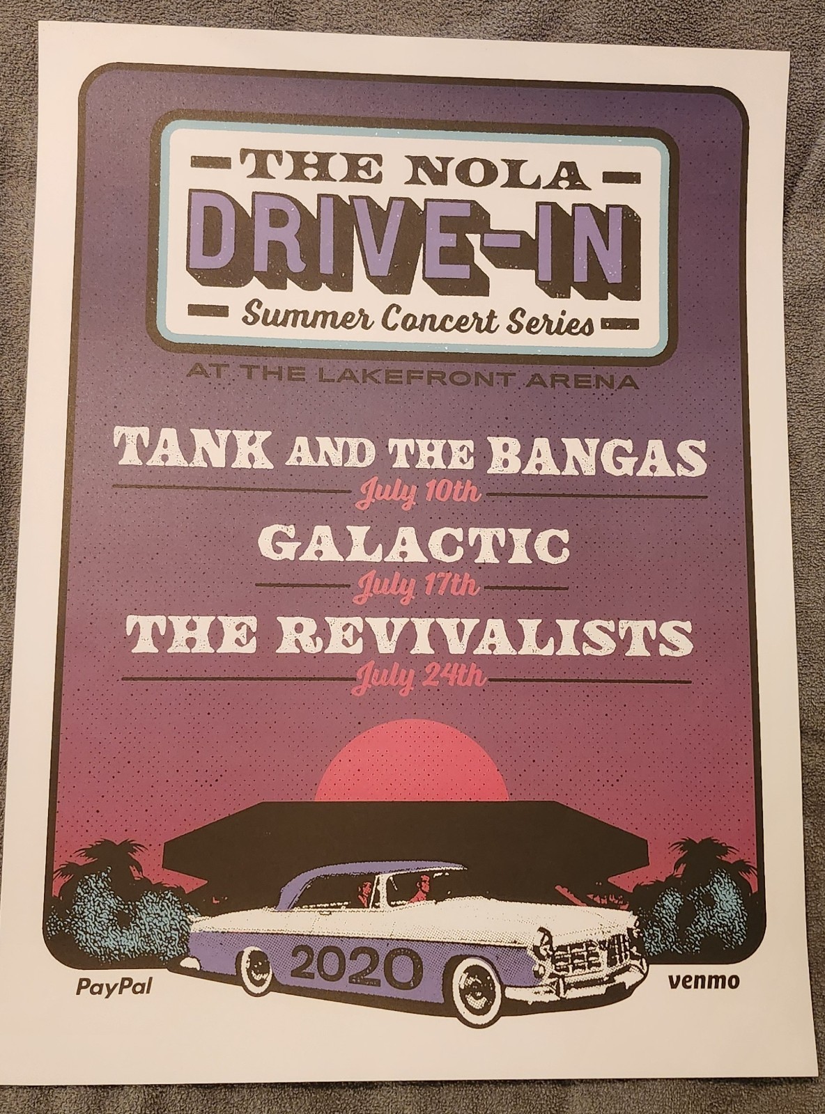 The Revivalists Event Poster for July 24, 2020 UNO Performance 18x24 The Revivalists Event Poster for July 24, 2020 UNO Performance 18x24