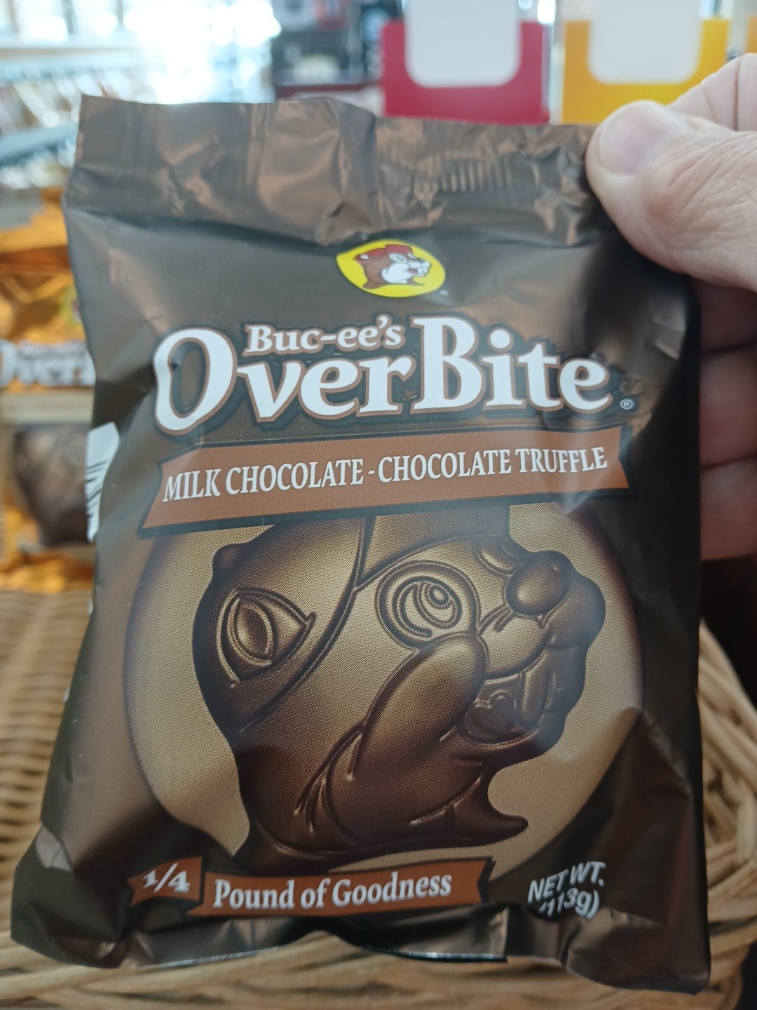 Buc-ee\'s Overbite Healthy Milk Chocolate Truffle Bar 1/4 Pound Gift Party