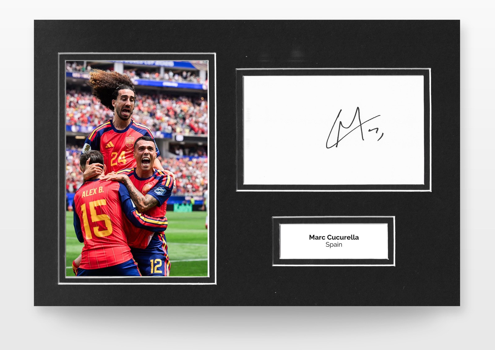 Marc Cucurella Signed 12x8 Photo Display Spain Football Memorabilia COA