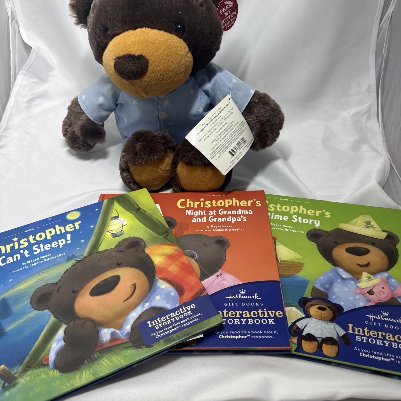 Hallmark interactive Christopher Cooper nighttim Big Bear Hug Picture book lot Hallmark interactive Christopher Cooper nighttim Big Bear Hug Picture book lot