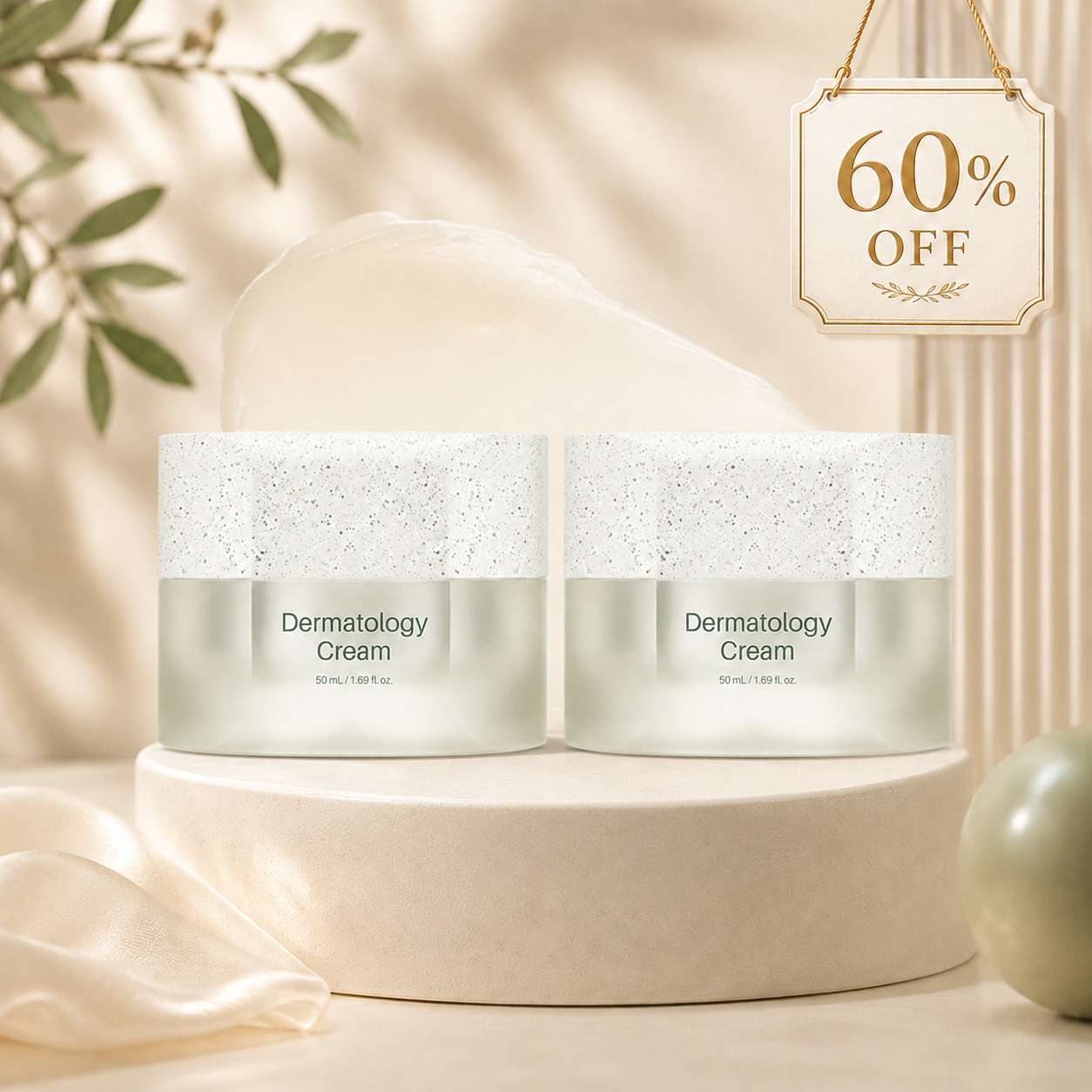 NEW ICD Dermatology Cream 50ml 2PCS Combo Hydrating Face Care US Seller