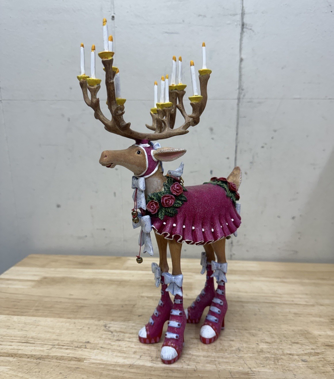 Mackenzie Childs Patience Brewster Dash Away Donna  Reindeer Figurine 12”