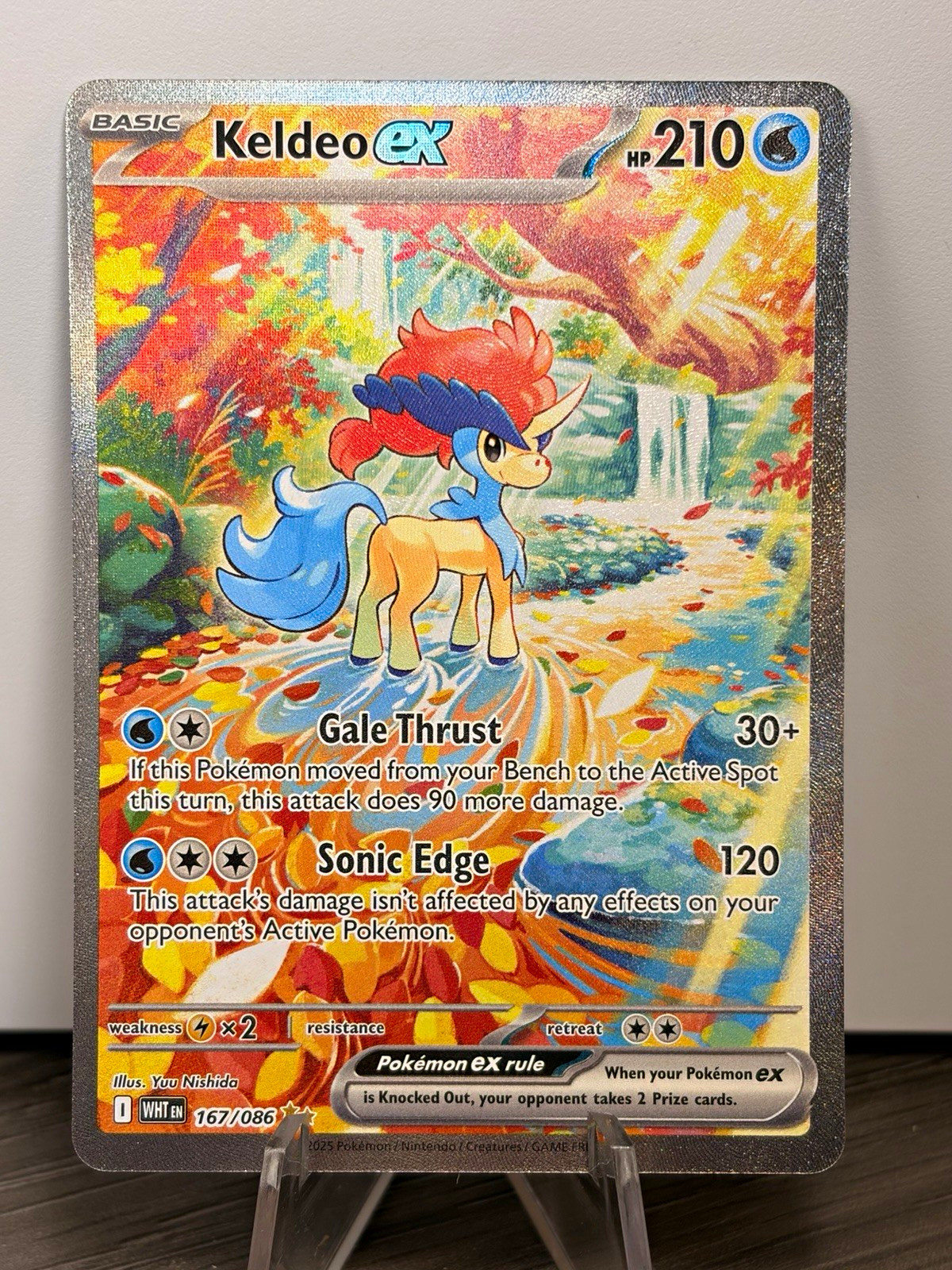 Pokémon TCG Keldeo ex 167/086 SV: White Flare Full Art Holo EN -NM- Pokémon TCG Keldeo ex 167/086 SV: White Flare Full Art Holo EN -NM-