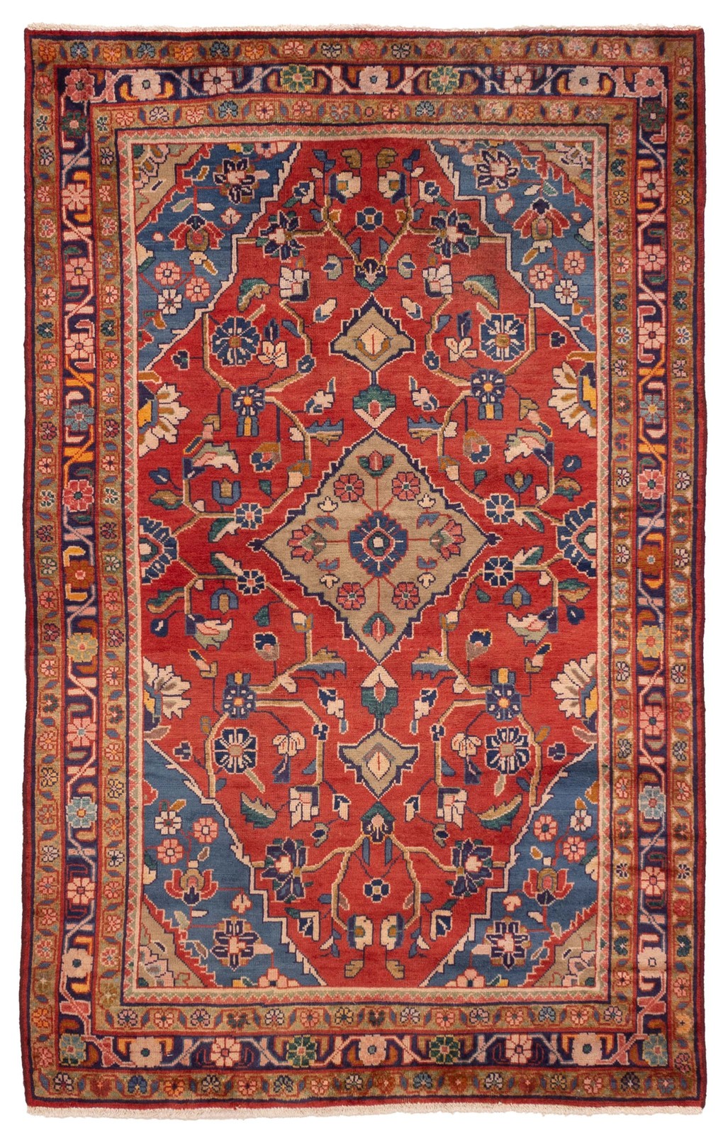 Traditional Vintage Hand-Knotted Area Rug 4\'4\