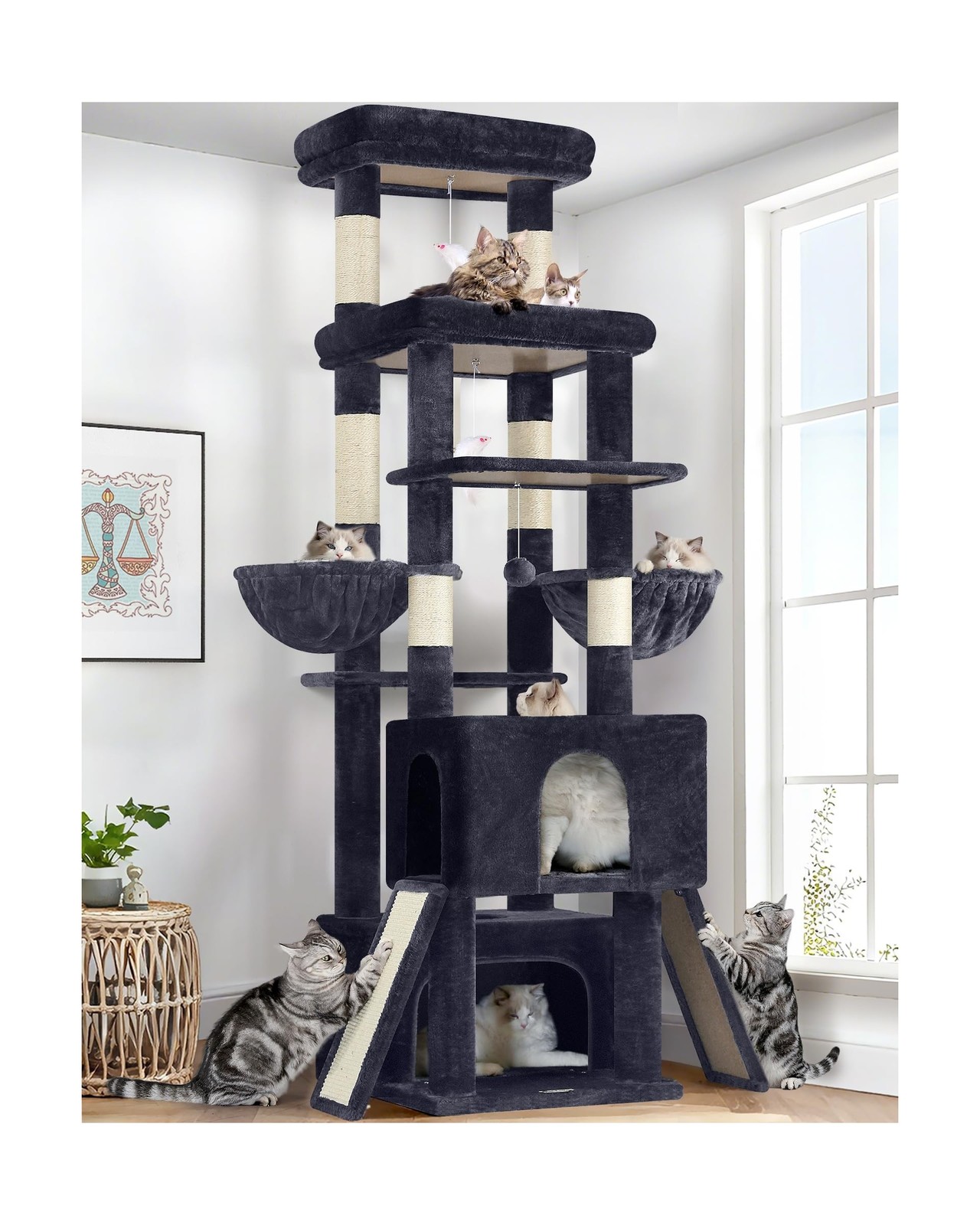 Globlazer Heavy Duty Cat Tree 78 inch Sturdy Cat Tower for 20lbs Large Adult ... Globlazer Heavy Duty Cat Tree 78 inch Sturdy Cat Tower for 20lbs Large Adult ...