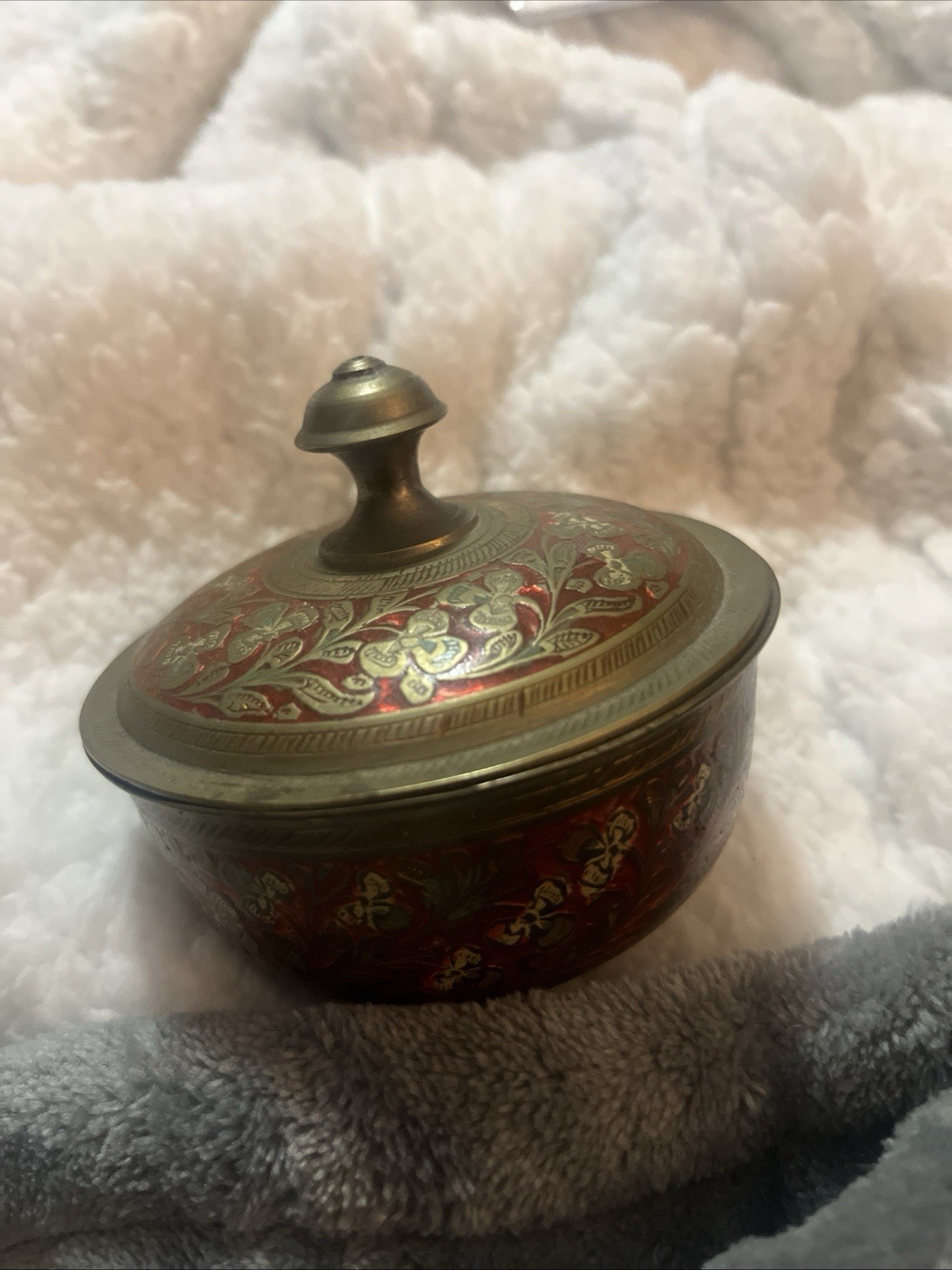 Vintage 1960’s India Solid Brass Trinket/Pedestal Bowl Vintage 1960’s India Solid Brass Trinket/Pedestal Bowl